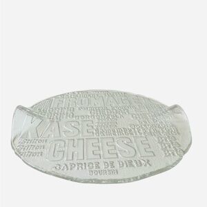 Royal Krona Swedish Cheese Plate Platter 11" Serving Lead Crystal Clear Glass